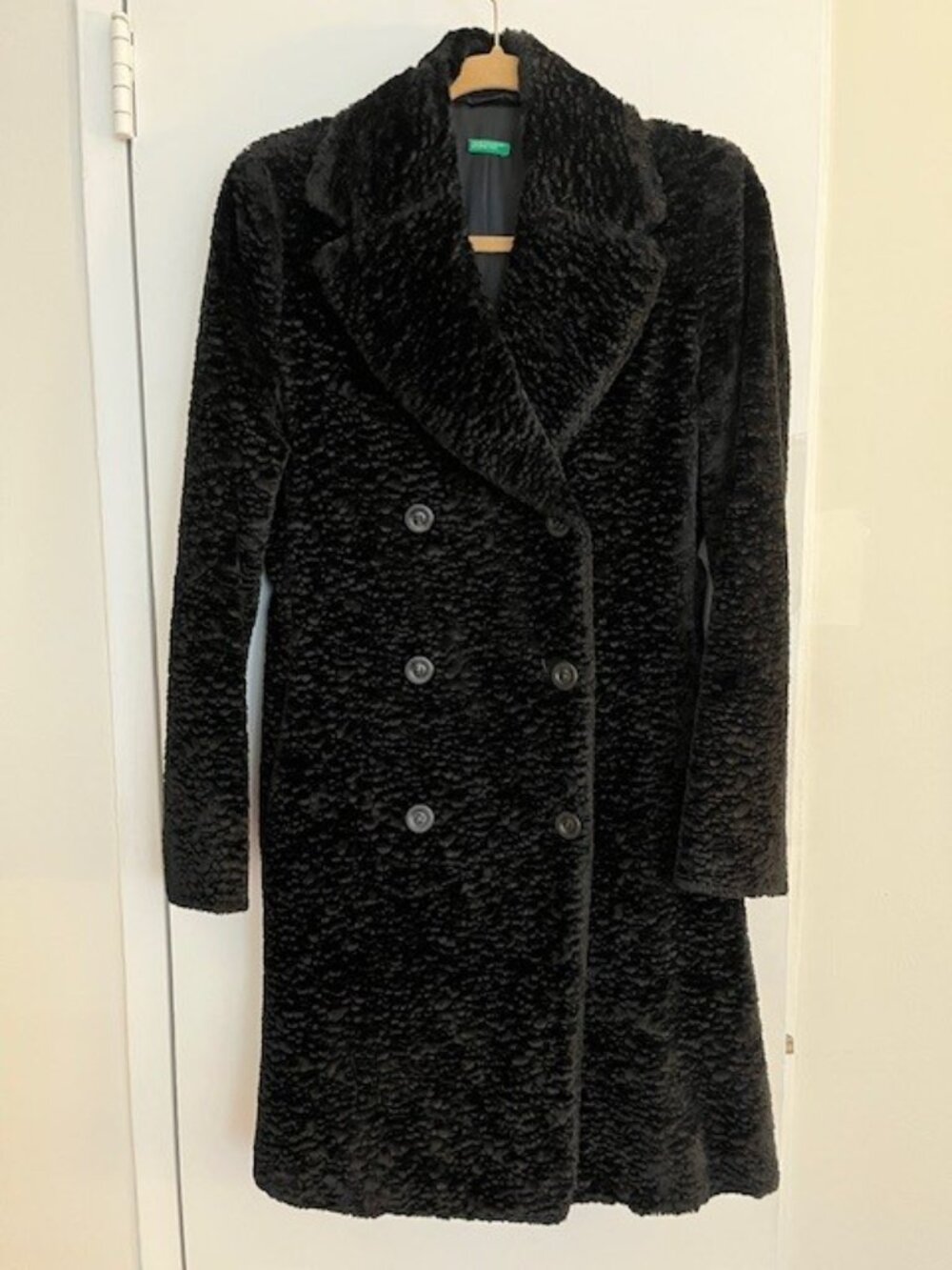 BENETTON FAUX PERSIAN LAMB COAT
